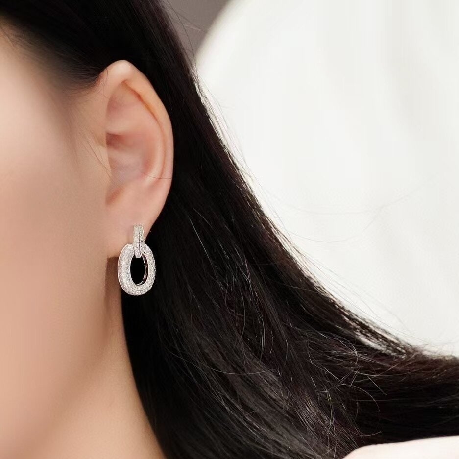 14k Gold 1 Ct Natural H Diamond Earrings - 4