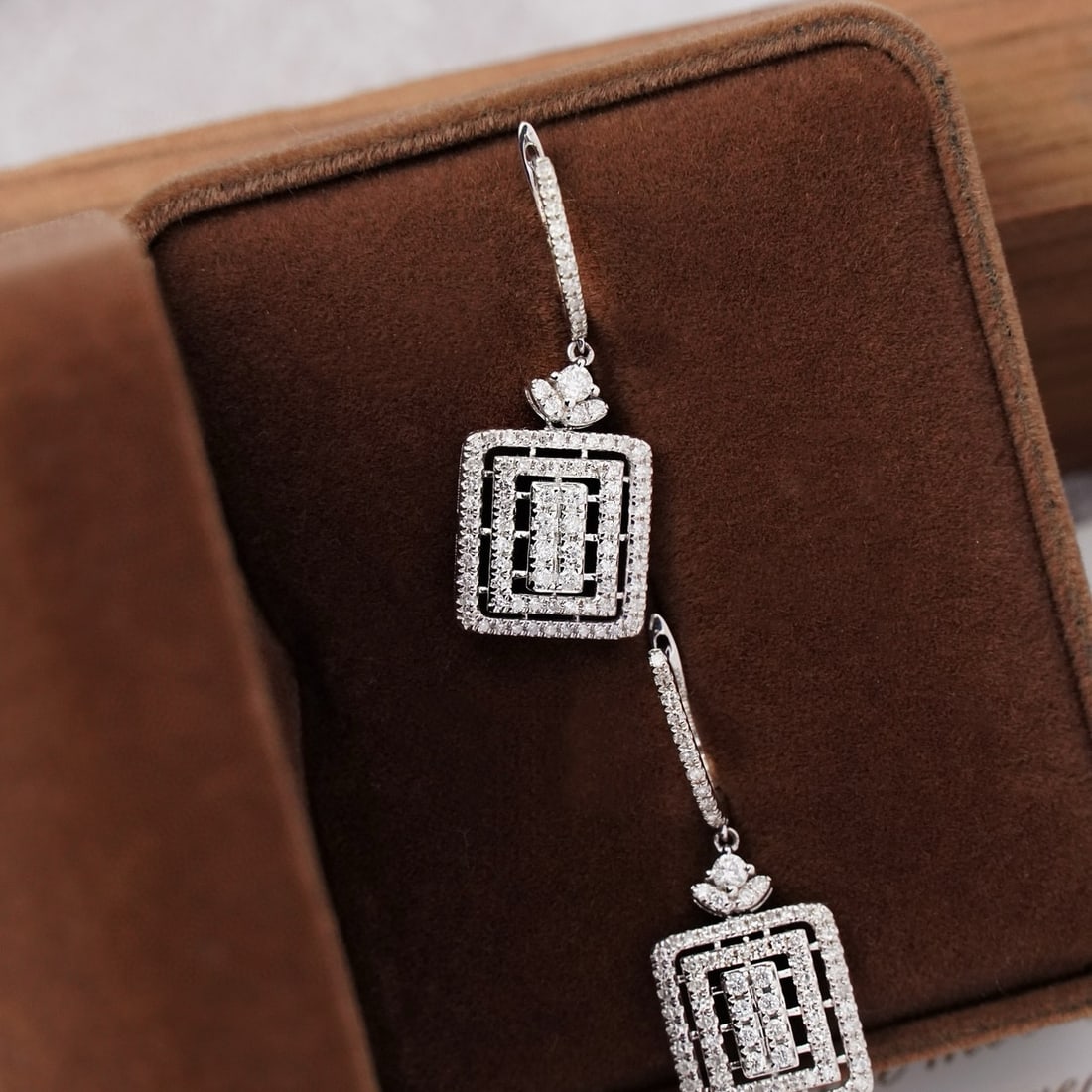 14k Gold 0.8 Ct Natural H Diamond Earrings - 3