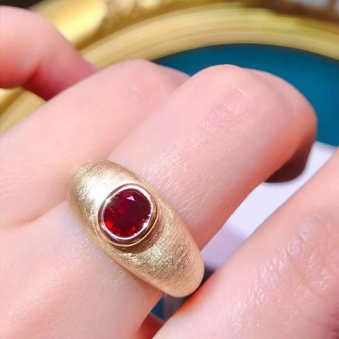 14k Gold 1.02 Ct Natural Ruby Ring - 2