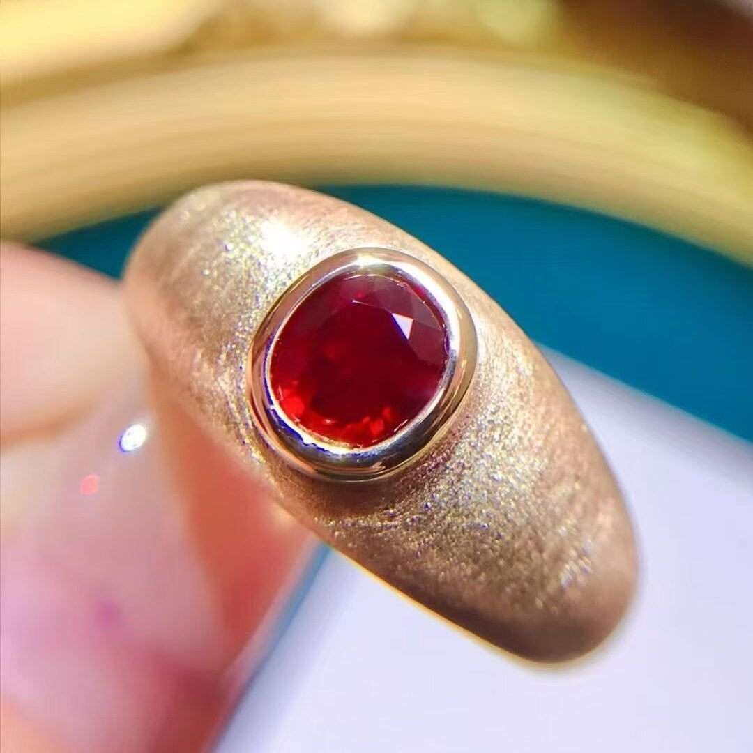 14k Gold 1.02 Ct Natural Ruby Ring - 3