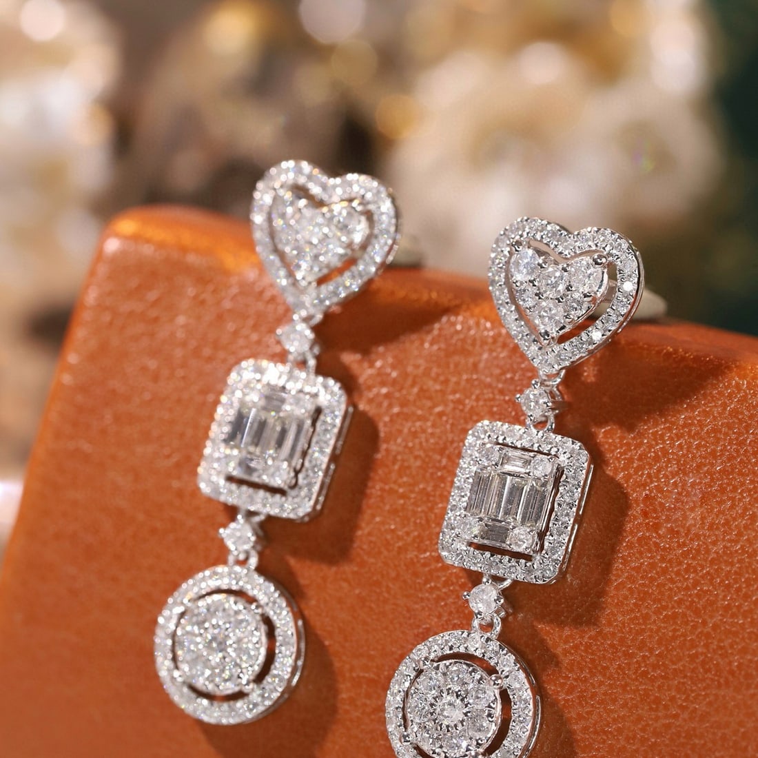 14k Gold 1.4 Ct Natural H Diamond Earrings - 2