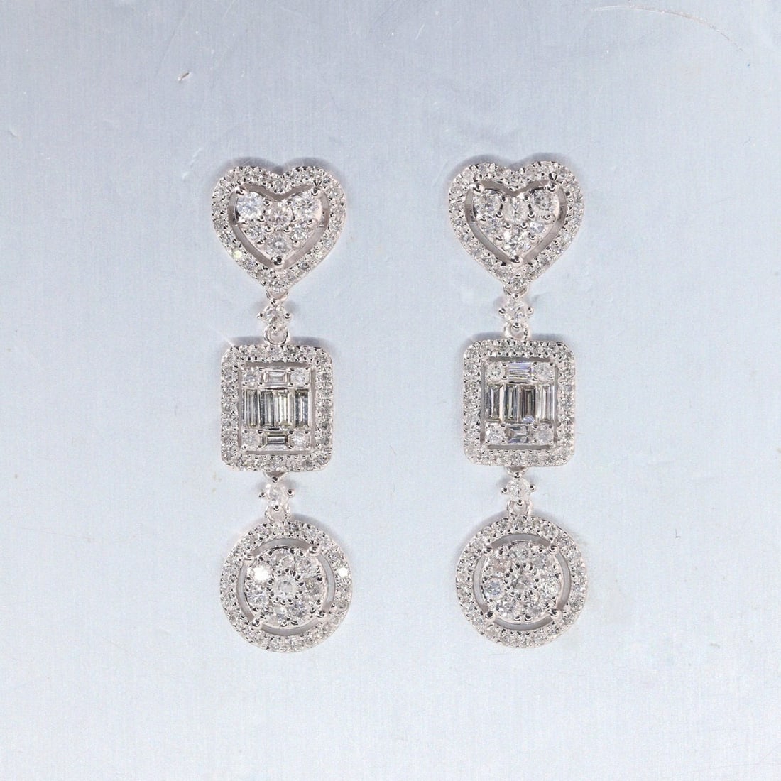 14k Gold 1.4 Ct Natural H Diamond Earrings - 3