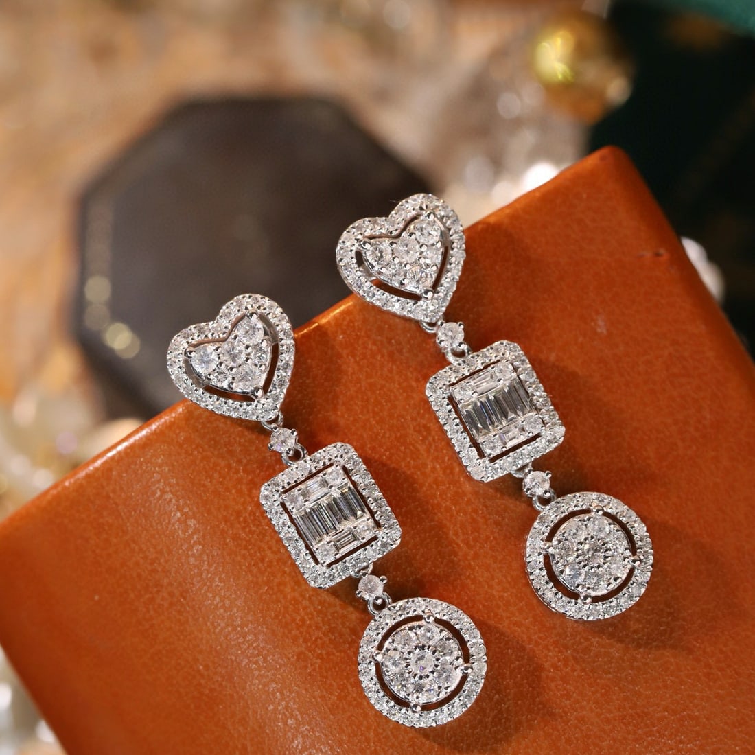 14k Gold 1.4 Ct Natural H Diamond Earrings - 4