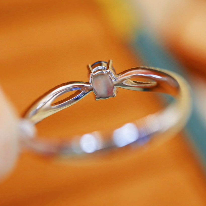 14k Gold 0.64 Ctw Natural Sapphire & Diamond Ring - 5