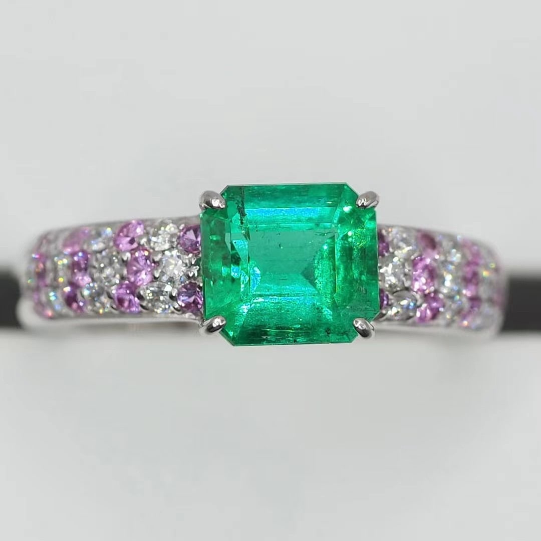 14k Gold 2.06 Ctw Natural Emerald & Diamond Ring - 4