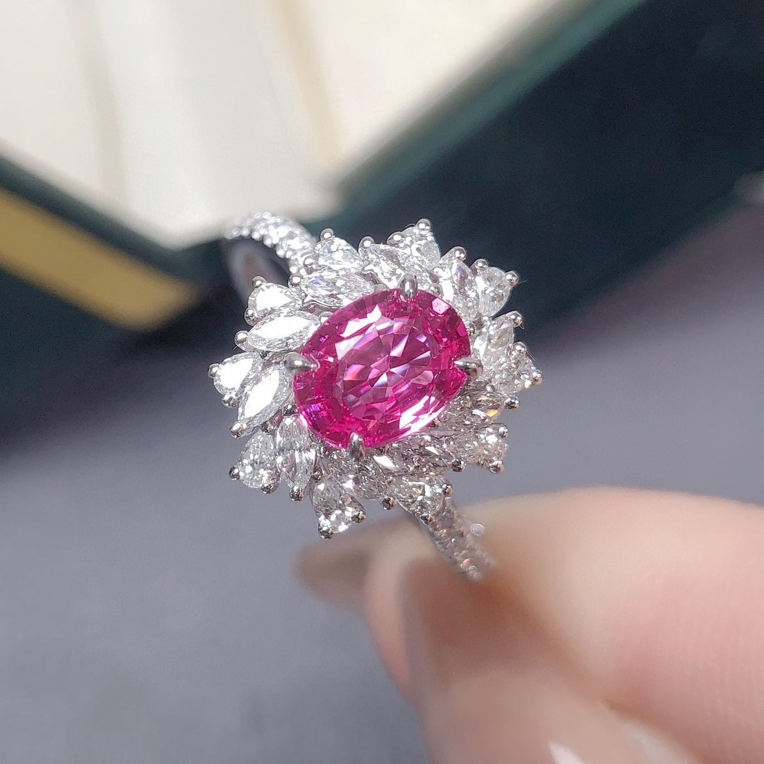 14k Gold 1.76 Ctw Natural Sapphire & Diamond Ring - 7