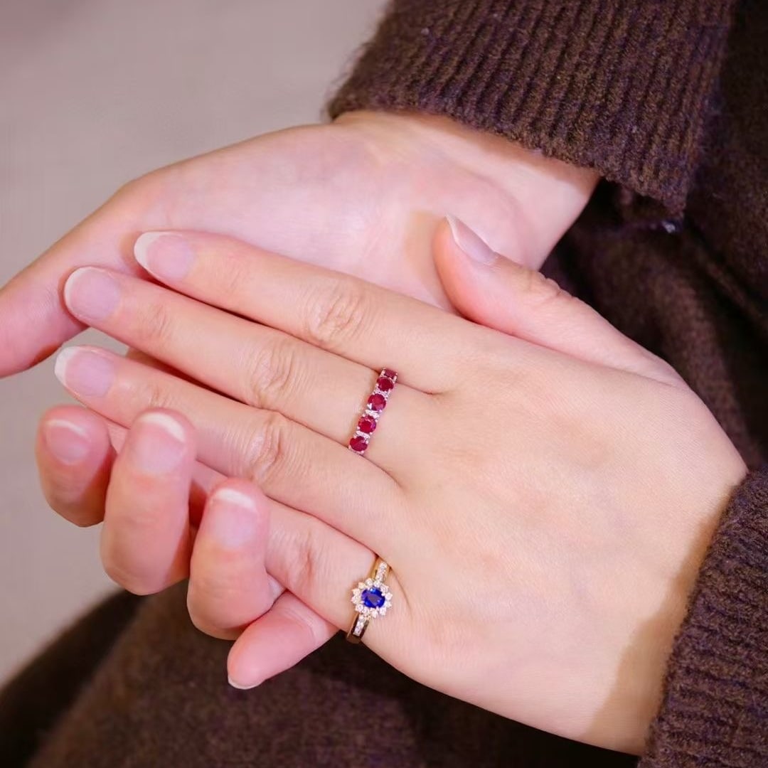 14k Gold 1.2 Ct Natural Ruby & Diamond Ring - 3