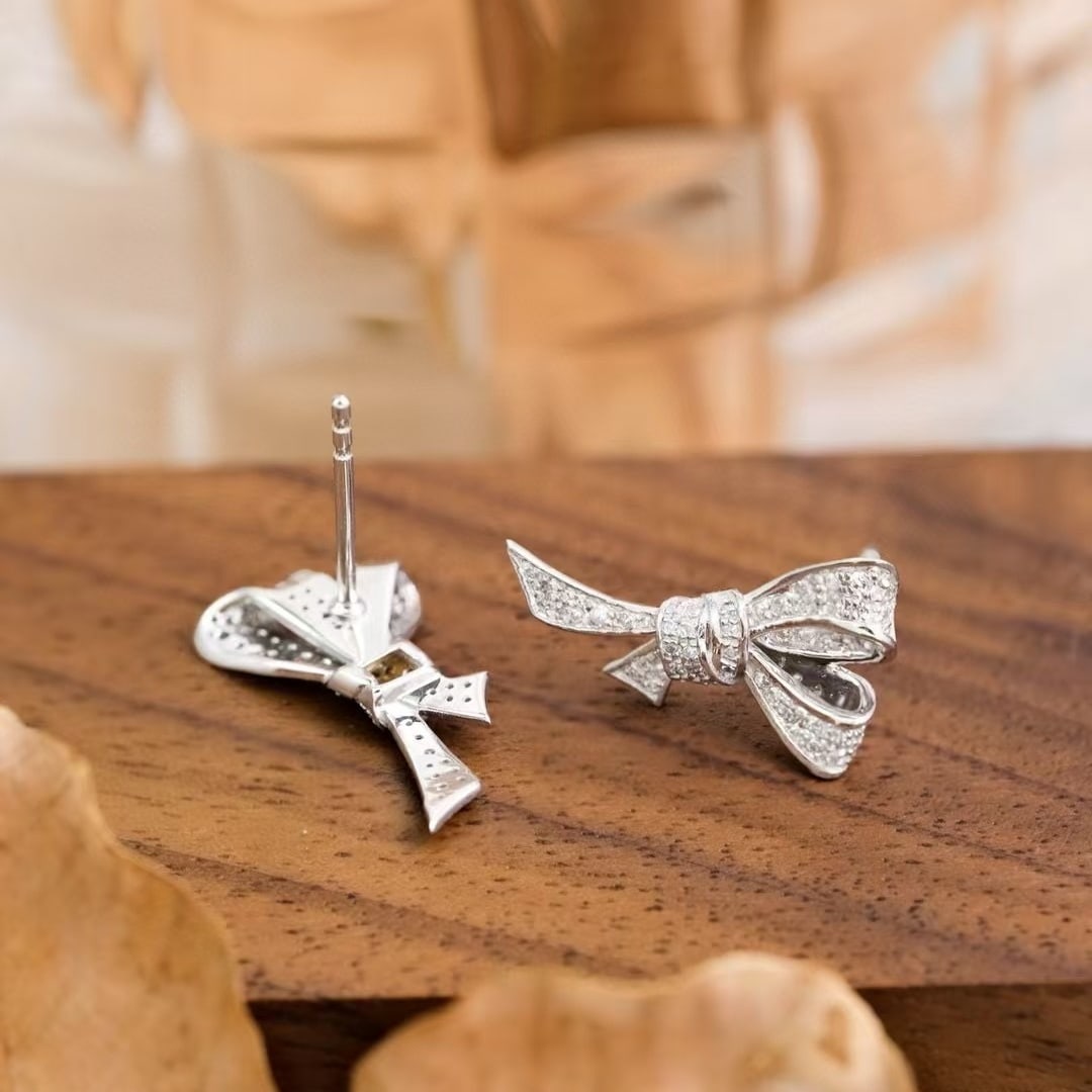 14k Gold 0.3 Ct Natural H Diamond Earrings - 3