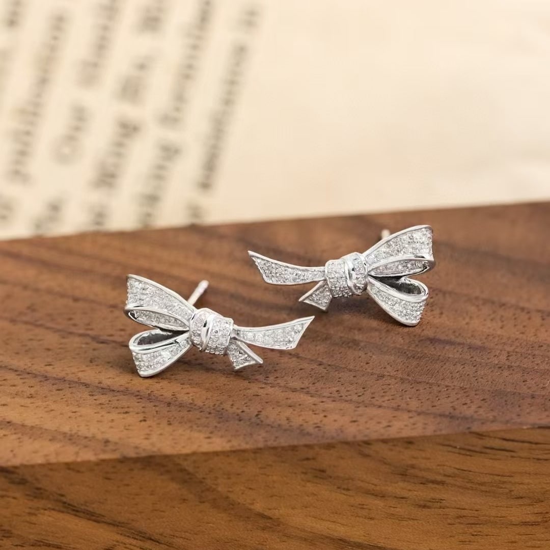 14k Gold 0.3 Ct Natural H Diamond Earrings - 4