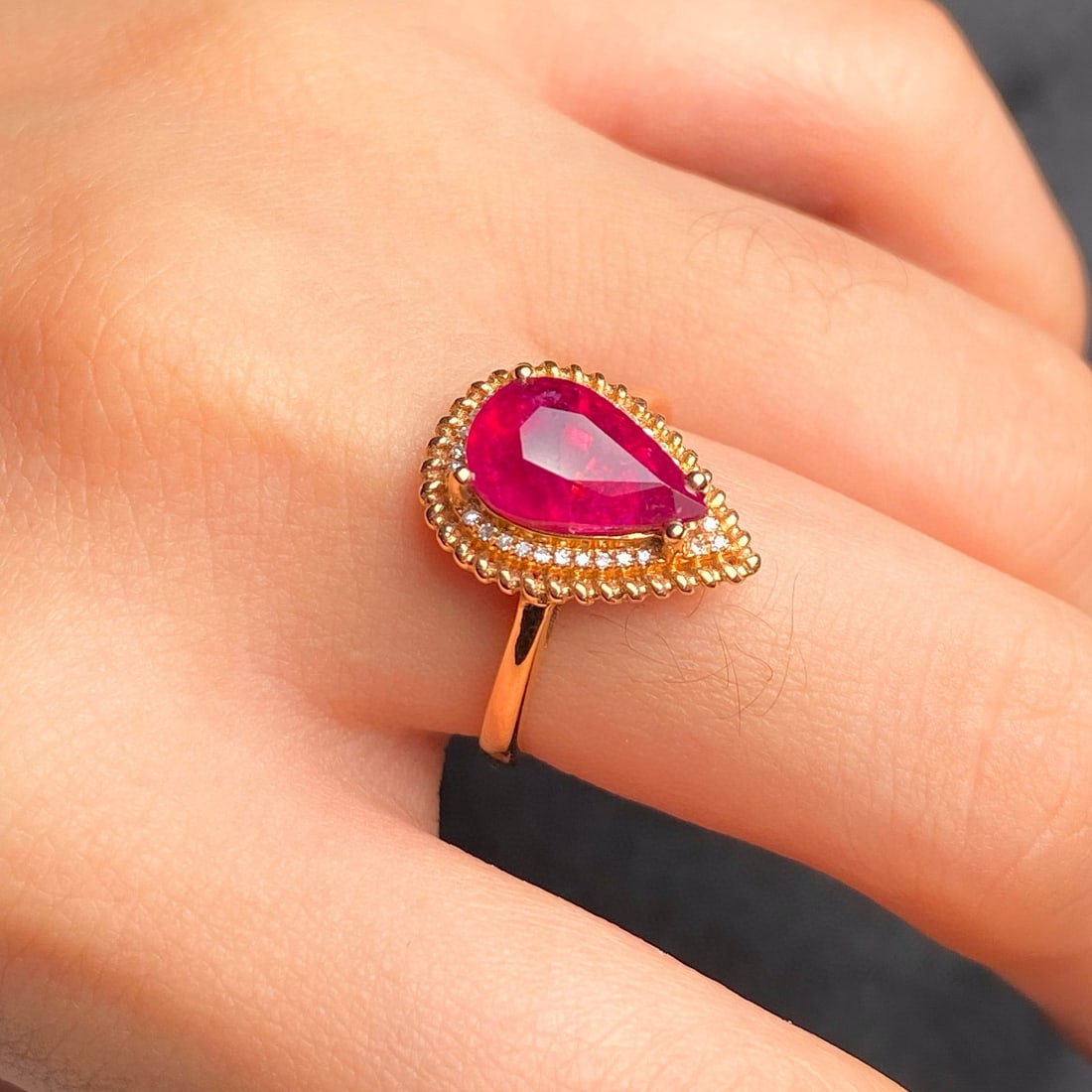 14k Gold 2.55 Ct Natural Tourmaline & Diamond Ring - 6