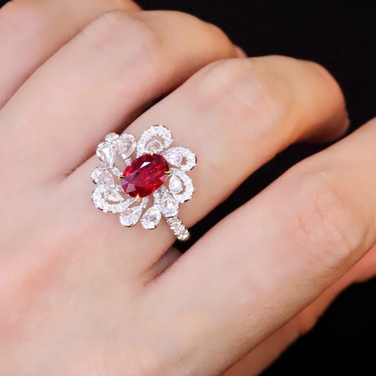 14k Gold 1.69 Ctw Natural Ruby & Diamond Ring - 3