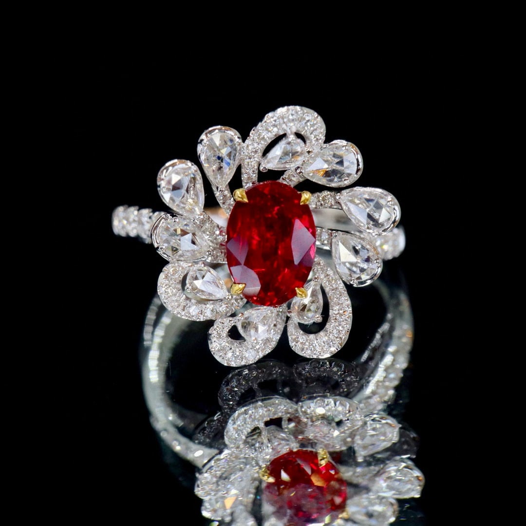 14k Gold 1.69 Ctw Natural Ruby & Diamond Ring - 4