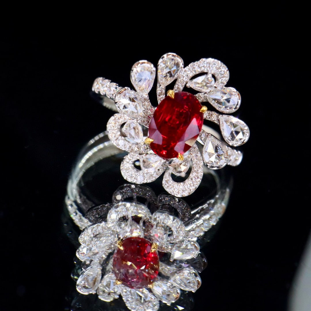 14k Gold 1.69 Ctw Natural Ruby & Diamond Ring - 5