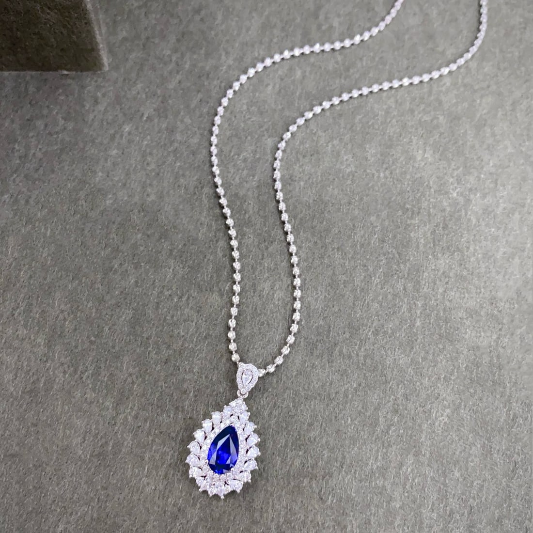 14k Gold 2.03 Ctw Natural Sapphire & Diamond Pendant( Without Chain ) - 3