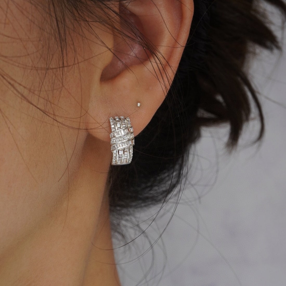 14k Gold 0.76 Ct Natural H Diamond Earrings - 3