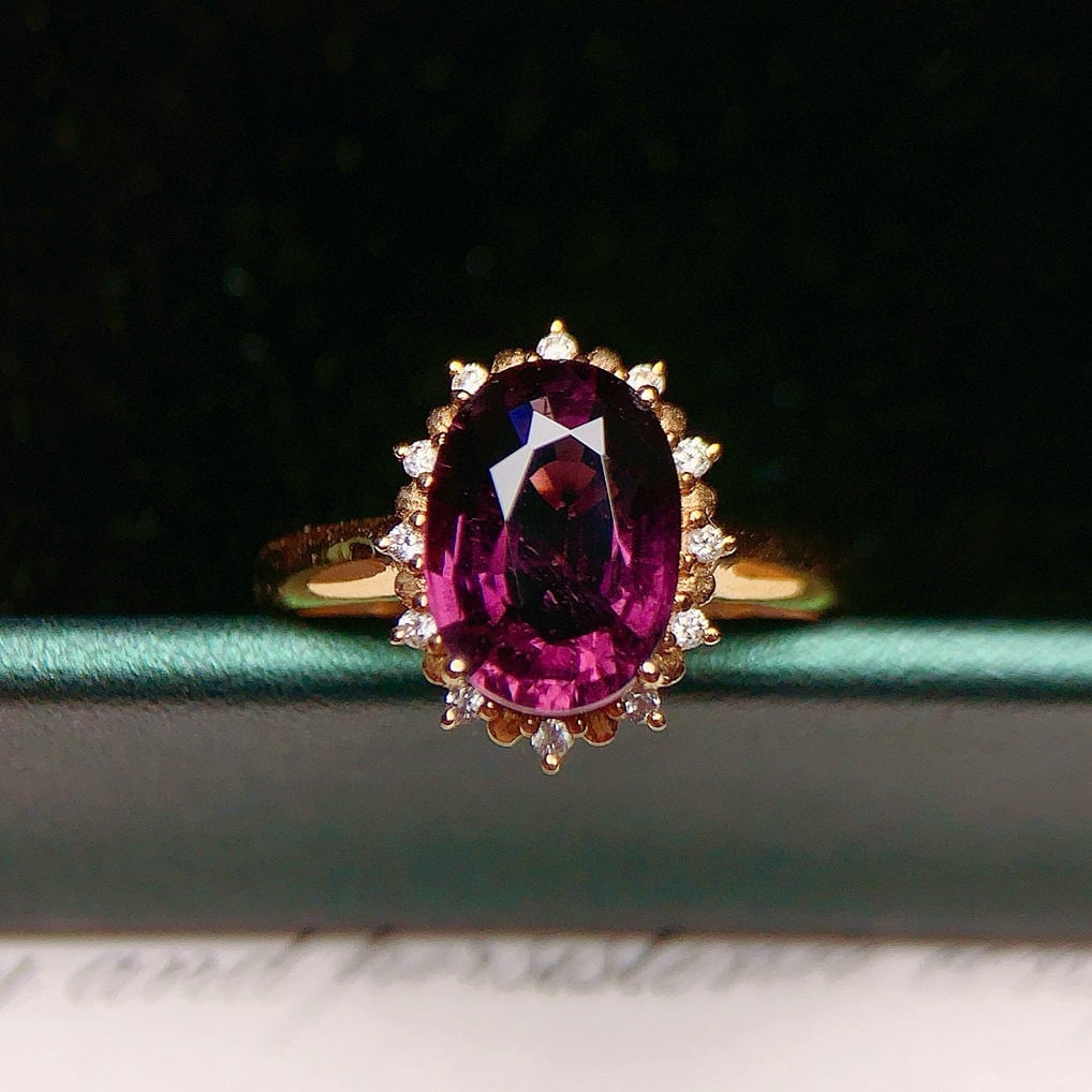 14k Gold 2.82 Ctw Natural Tourmaline & Diamond Ring - 3