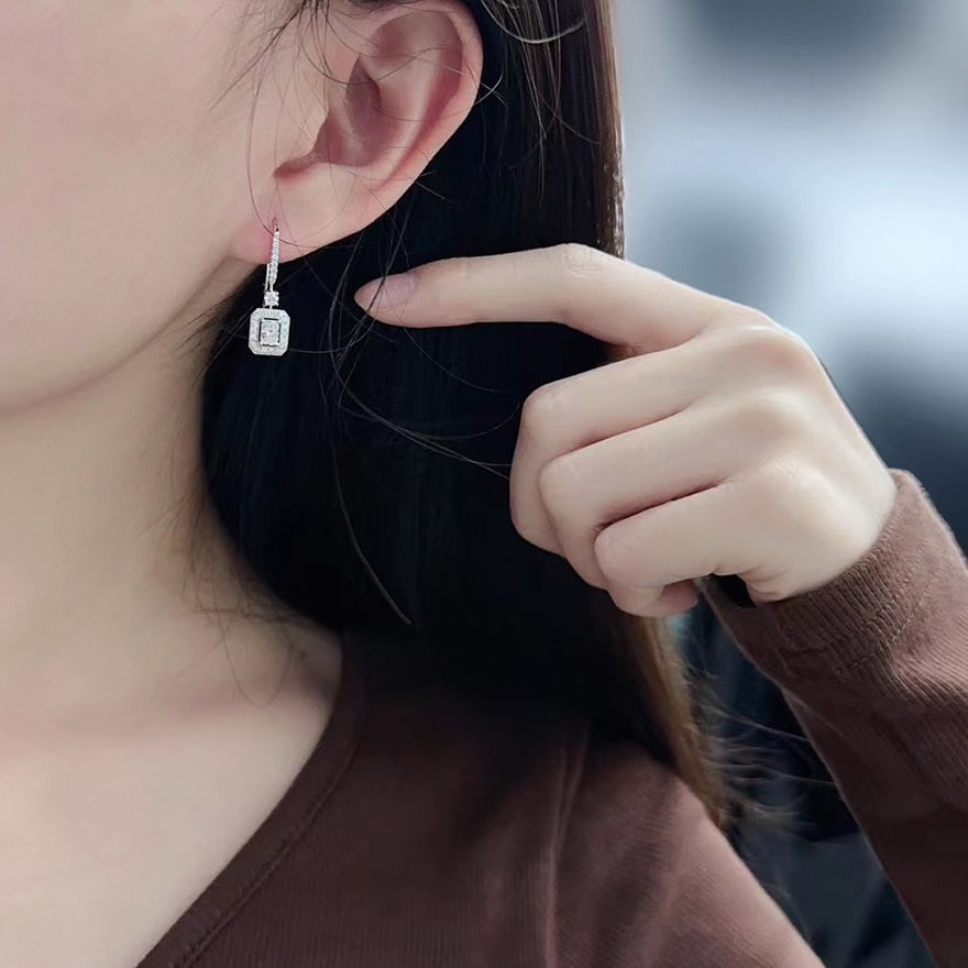 14k Gold 0.75 Ctw Natural H Diamond Earrings - 5