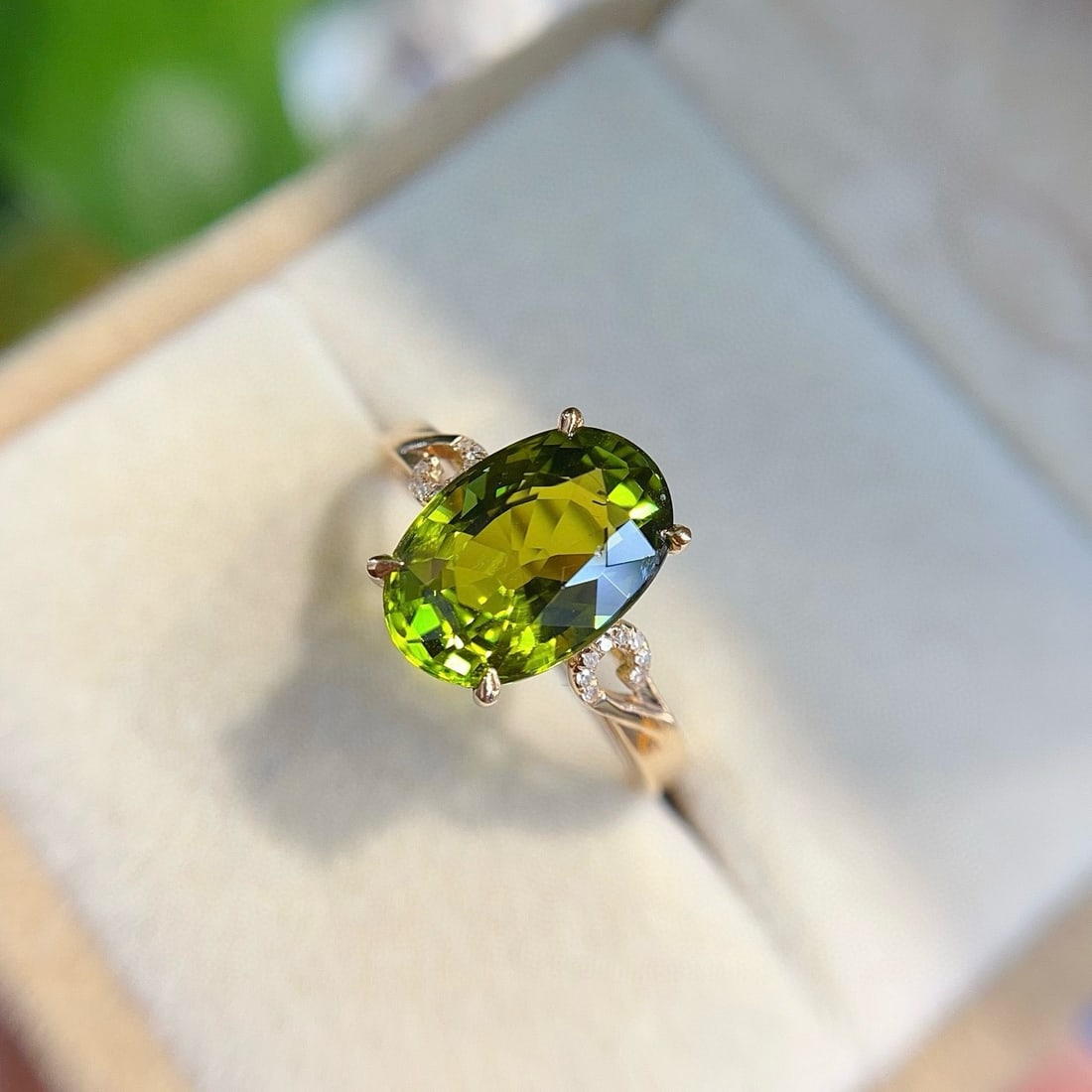 14k Gold 4.00 Ct Natural Tourmaline & Diamond Ring - 3