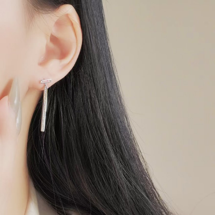 14k Gold 0.42 Ct Natural H Diamond Earrings - 2