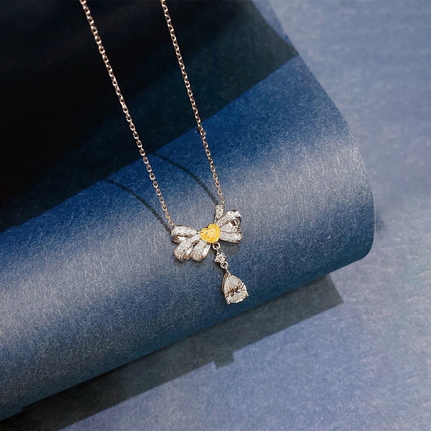 Gia Certified 14k Gold 0.6 Ct Natural G Vs2 Pear Diamond Necklace - 3