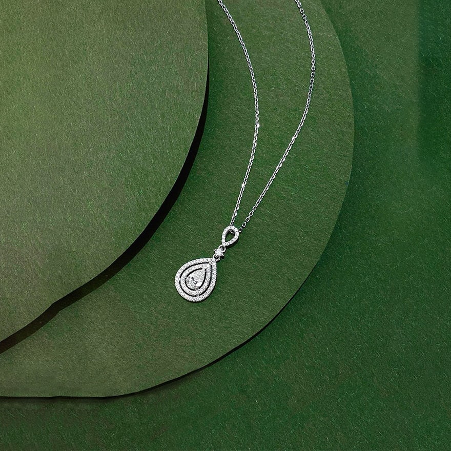 Gia Certified 14k Gold 0.3 Ct Natural J Vs2 Pear Diamond Pendant( Without Chain ) - 3