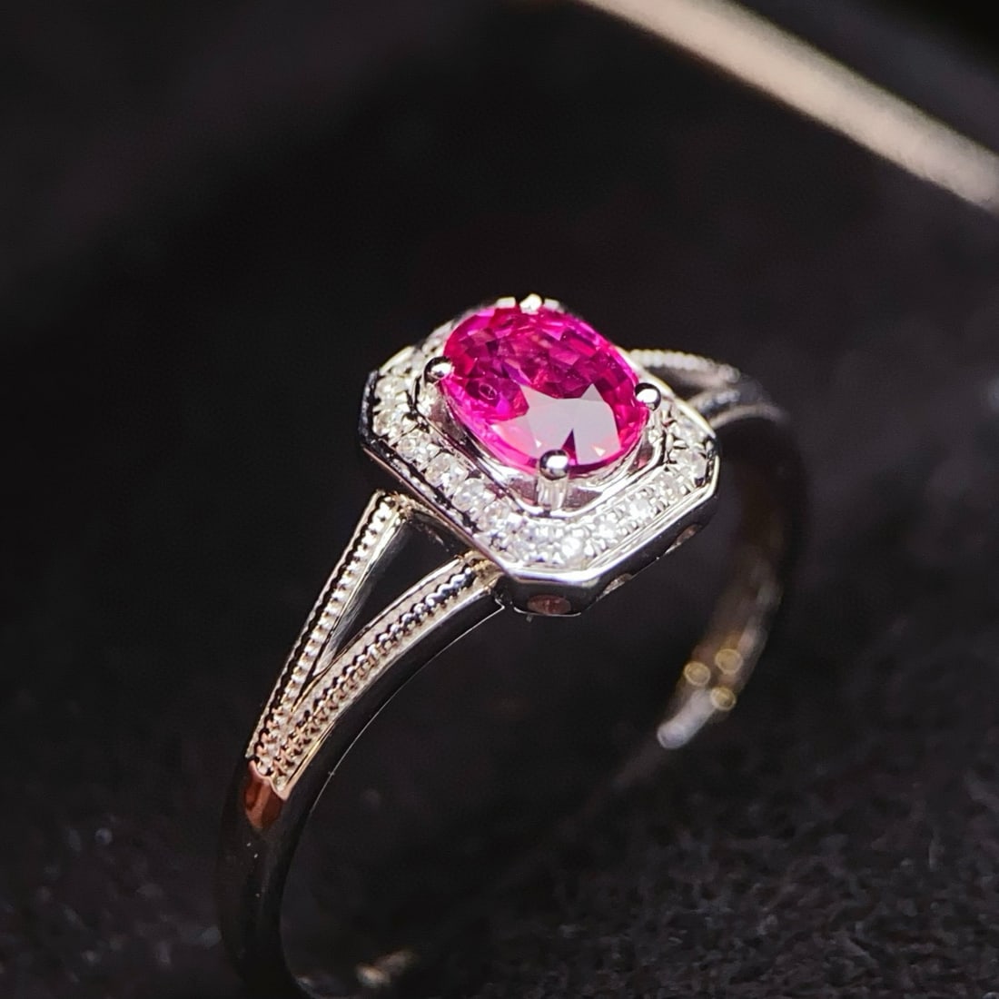 14k Gold 0.6 Ct Natural Ruby & Diamond Ring - 3