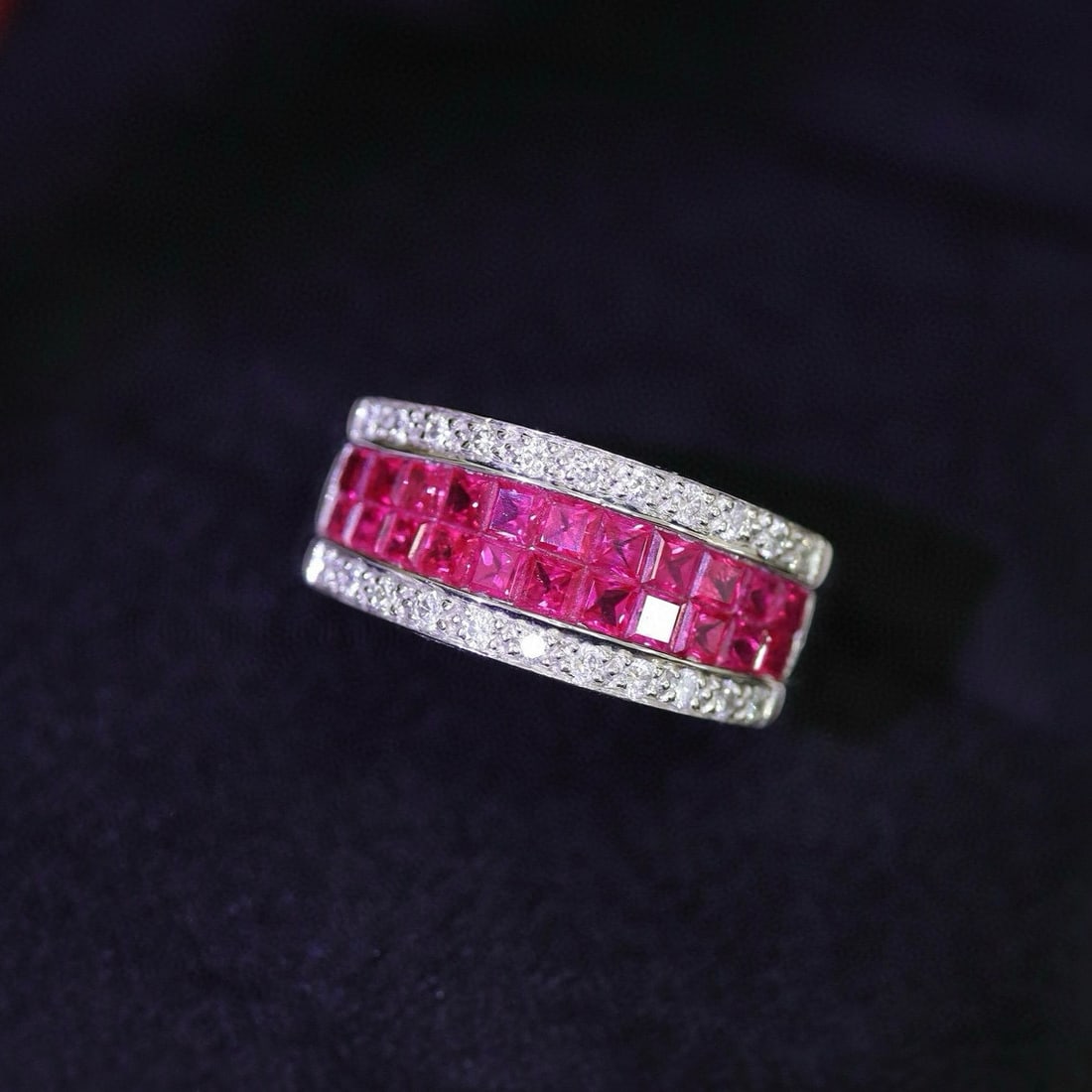 14k Gold 1.62 Ctw Natural Ruby & Diamond Ring - 2
