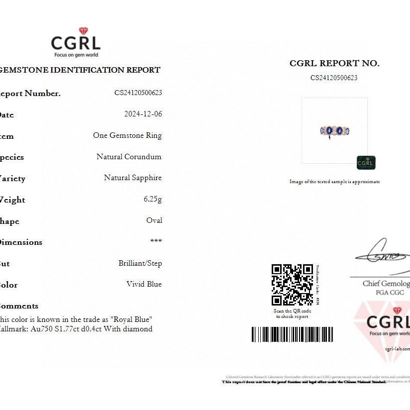 14k Gold 2.17 Ctw Natural Sapphire & Diamond Ring - 5