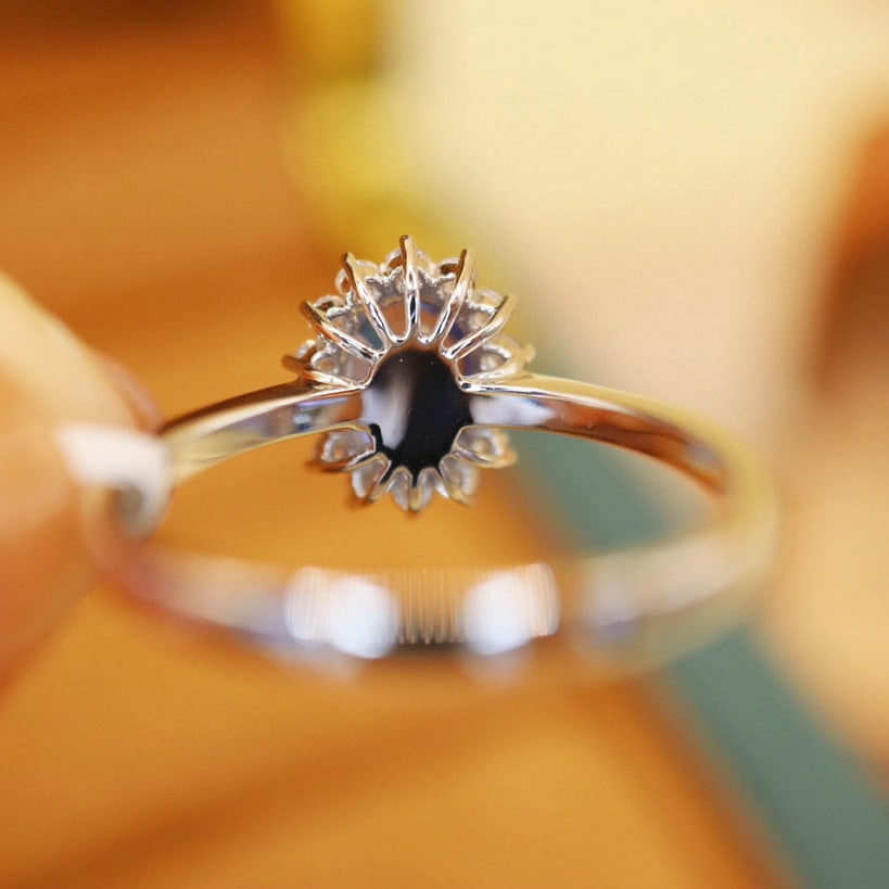 14k Gold 1.31 Ctw Natural Sapphire & Diamond Ring - 3