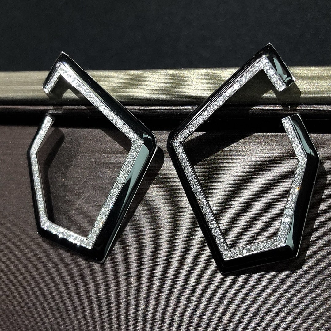 14k Gold 0.56 Ct Natural H Diamond Earrings - 2