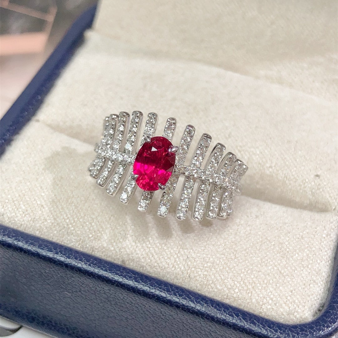 14k Gold 1.45 Ctw Natural Ruby & Diamond Ring - 3