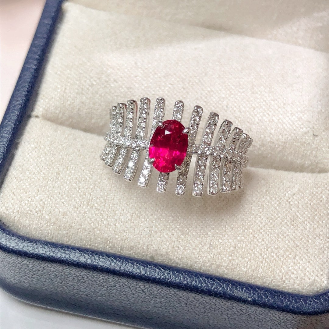 14k Gold 1.45 Ctw Natural Ruby & Diamond Ring - 5