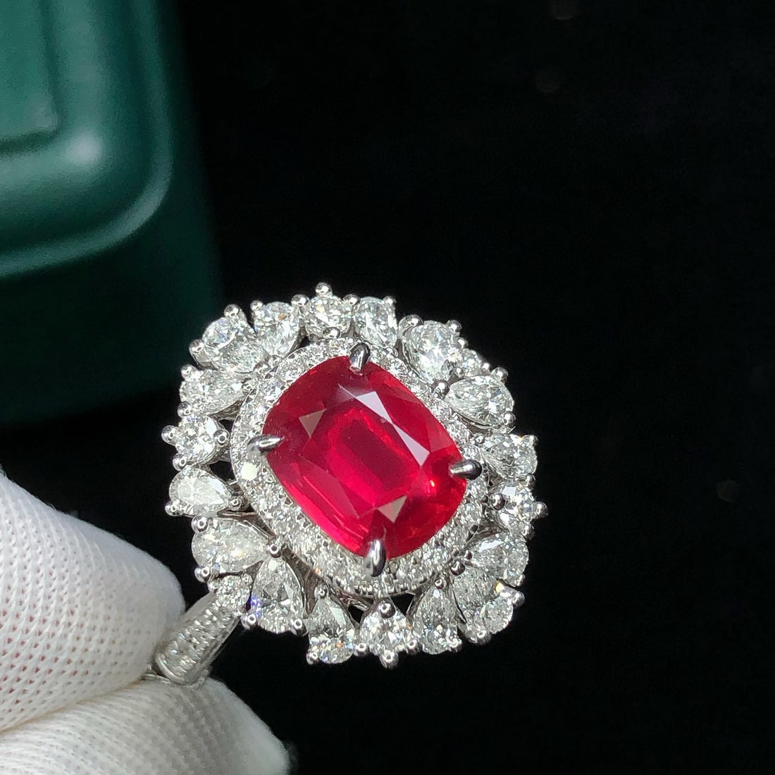 14k Gold 2.57 Ctw Natural Ruby & Diamond Ring/pendant( Without Chain ) - 3