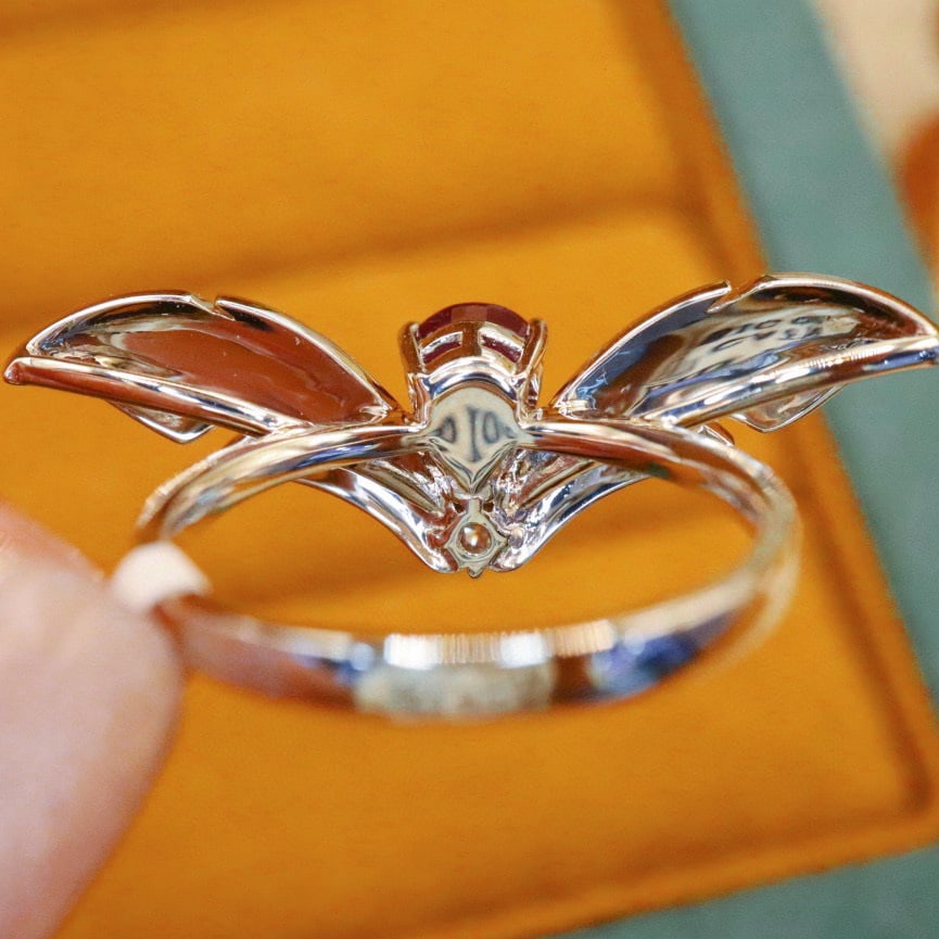 14k Gold 1.38 Ctw Natural Ruby & Diamond Ring - 3