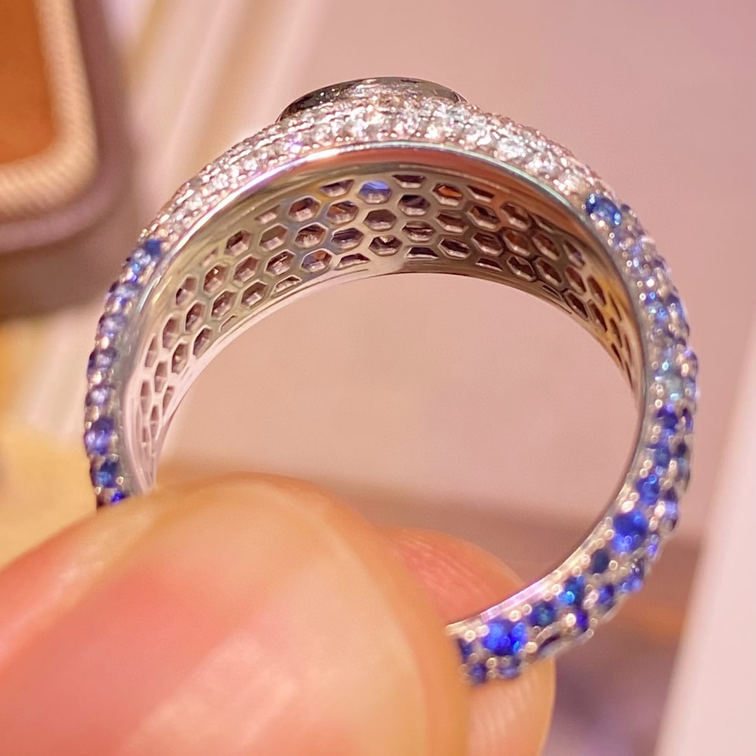 14k Gold 1.96 Ctw Natural Sapphire & Diamond Ring - 4