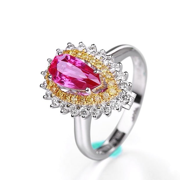 14k Gold 2.03 Ctw Natural Ruby & Diamond Ring/pendant( Without Chain ) - 2