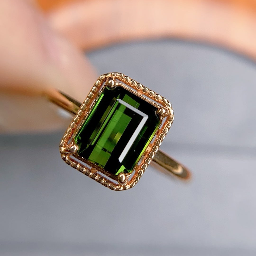 14k Gold 2.15 Ct Natural Tourmaline Ring - 2