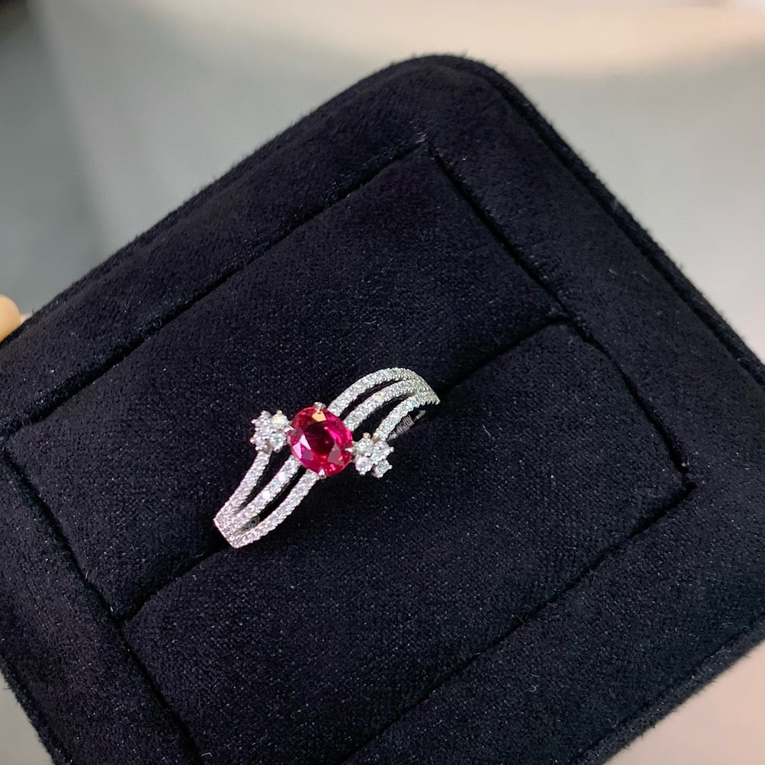 14k Gold 0.76 Ctw Natural Ruby & Diamond Ring - 2