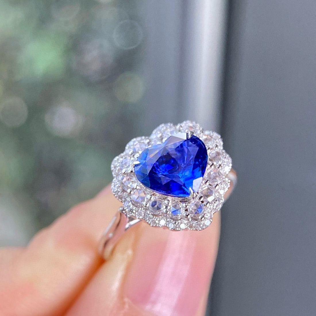 14k Gold 2.03 Ctw Natural Sapphire & Diamond Ring/pendant( Without Chain ) - 2