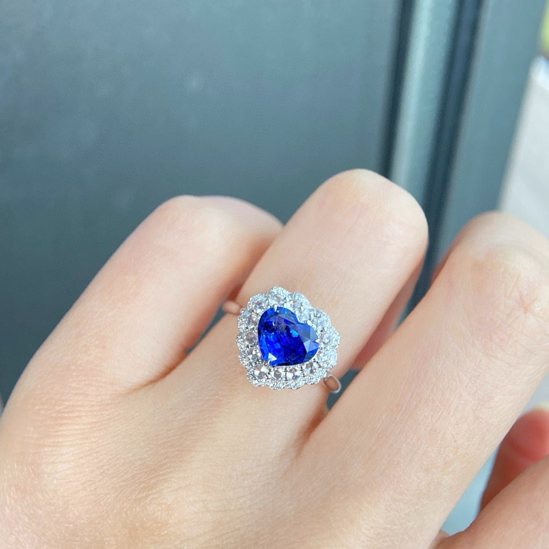 14k Gold 2.03 Ctw Natural Sapphire & Diamond Ring/pendant( Without Chain ) - 3