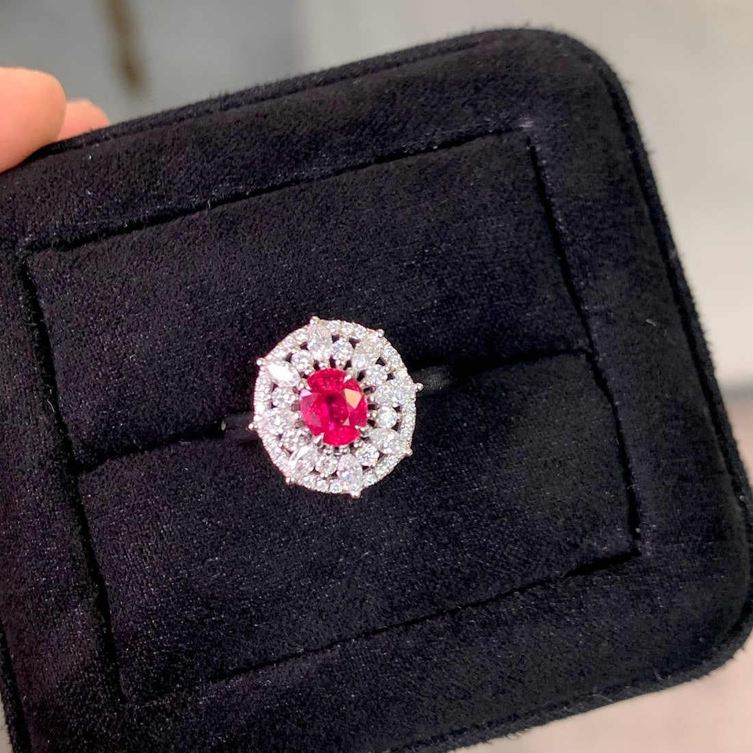 14k Gold 1.15 Ctw Natural Ruby & Diamond Ring - 2