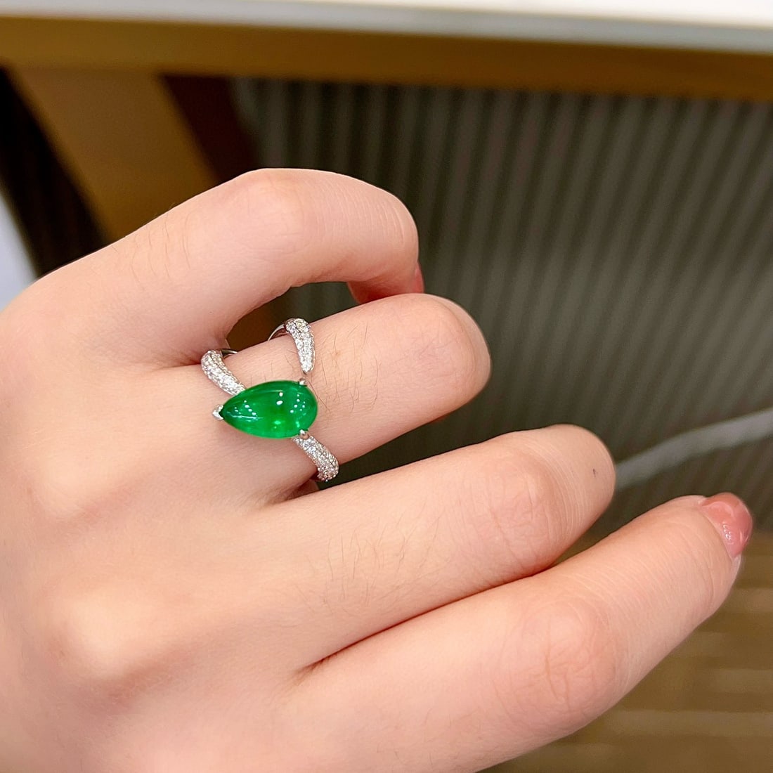 14k Gold 3.03 Ctw Vivid Green Natural Emerald & Diamond Ring - 5