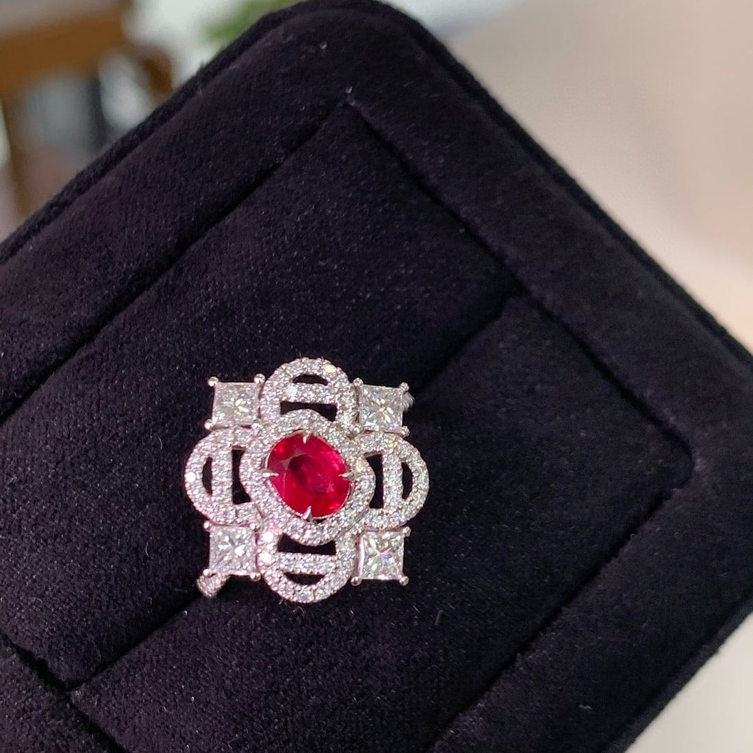 14k Gold 1.43 Ctw Natural Ruby & Diamond Ring - 3