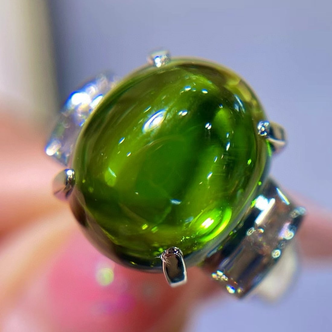 14k Gold 10.48 Ctw Natural Tourmaline & Diamond Ring - 2