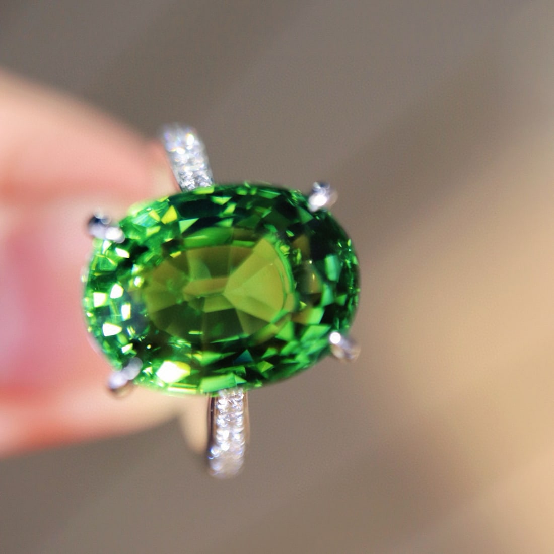 14k Gold 6.37 Ctw Natural Tourmaline & Diamond Ring - 5