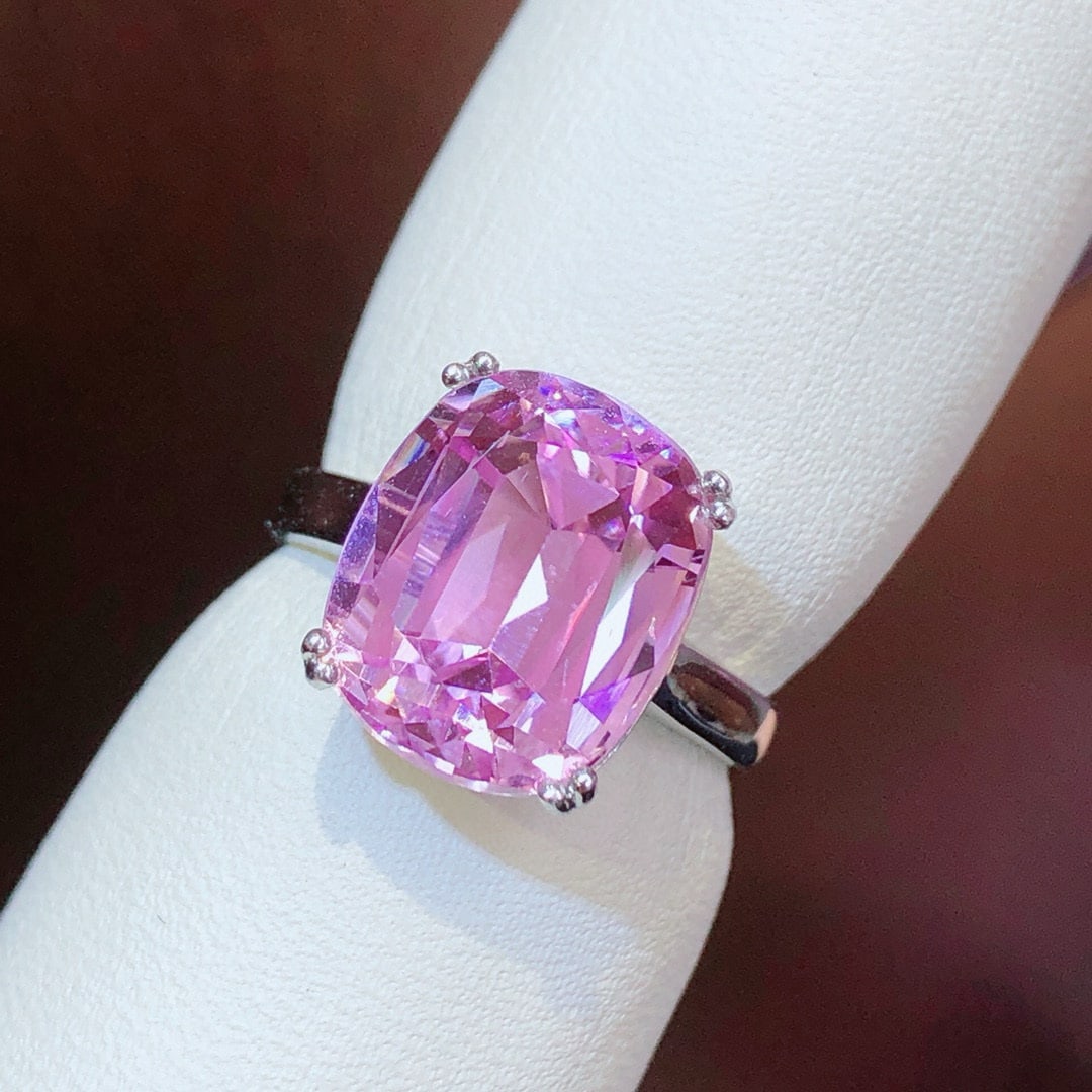 14k Gold 8.8 Ct Natural Kunzite Ring - 3
