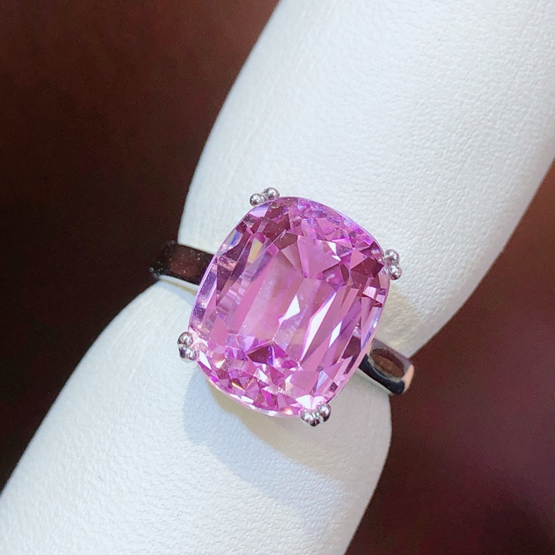 14k Gold 8.8 Ct Natural Kunzite Ring - 4