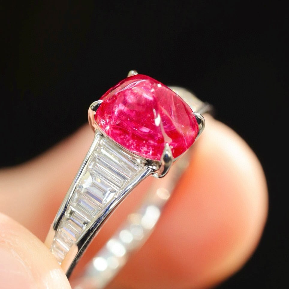 14k Gold 2.4 Ctw Natural Spinel & Diamond Ring - 3