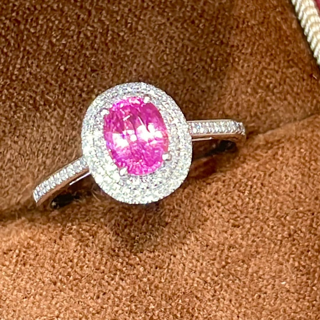 14k Gold 1 Ct Natural Spinel & Diamond Ring - 5