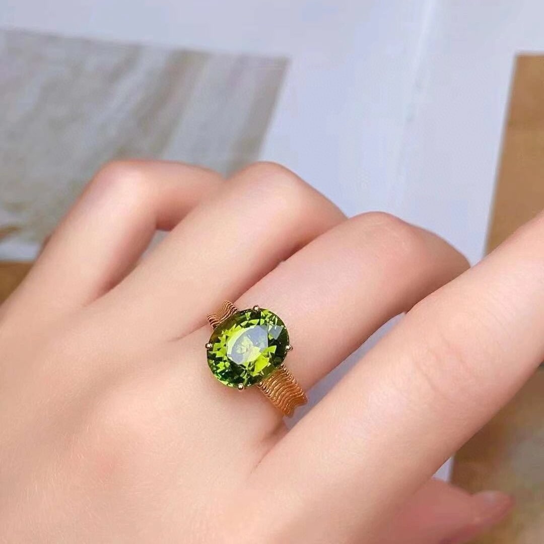 14k Gold 5.20 Ct Natural Tourmaline Ring - 4